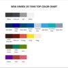 tank top color chart - Hozier Merch